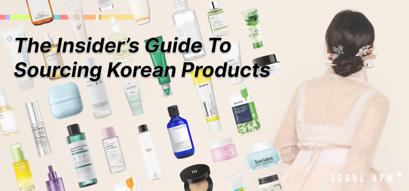 The Insider's Guide to Sourcing Korean Products webinar banner with K-beauty products
